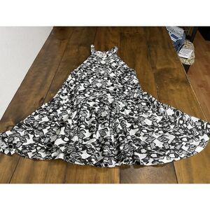 Free People Black White Halter Mini Dress XS Pockets